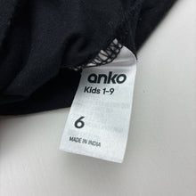 Load image into Gallery viewer, Girls Anko, black cotton tee / top, EUC, size 6,  