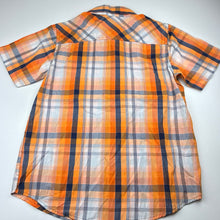 Load image into Gallery viewer, Boys Urban Supply, orange check lightweight cotton short sleeve shirt, EUC, size 12,  