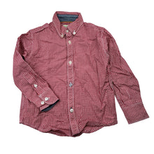 Load image into Gallery viewer, Boys HOPSCOTCH, red gingham cotton long sleeve shirt, EUC, size 2,  