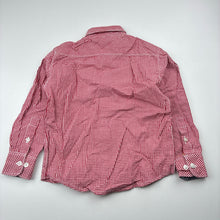 Load image into Gallery viewer, Boys HOPSCOTCH, red gingham cotton long sleeve shirt, EUC, size 2,  