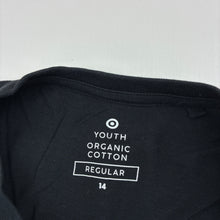 Load image into Gallery viewer, Boys Target, black organic cotton long sleeve top, EUC, size 14,  