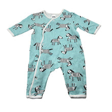 Load image into Gallery viewer, Unisex Anko, cotton romper, zebras, EUC, size 0000,  