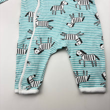 Load image into Gallery viewer, Unisex Anko, cotton romper, zebras, EUC, size 0000,  