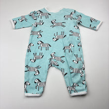 Load image into Gallery viewer, Unisex Anko, cotton romper, zebras, EUC, size 0000,  