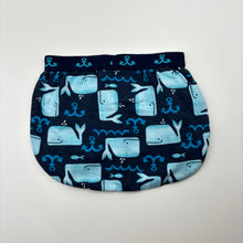Load image into Gallery viewer, Unisex Dymples, stretchy shorts / nappy cover, whales, EUC, size 00,  