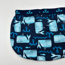 Load image into Gallery viewer, Unisex Dymples, stretchy shorts / nappy cover, whales, EUC, size 00,  