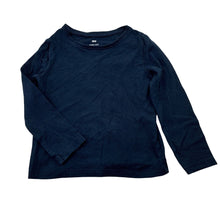 Load image into Gallery viewer, Unisex H&amp;M, navy stretchy long sleeve tee / top, EUC, size 2,  