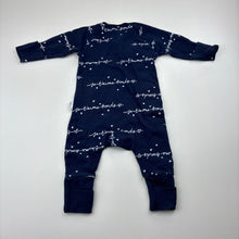 Load image into Gallery viewer, Unisex Bonds, stretchy cozysuit coverall / romper, GUC, size 0000,  