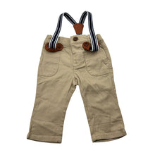 Load image into Gallery viewer, Boys Peter Morrissey, stretch cotton pants, elasticated, braces, EUC, size 000,  