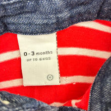 Load image into Gallery viewer, Boys Bonds, cotton polo romper, GUC, size 000,  