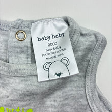Load image into Gallery viewer, Unisex Baby Baby, soft feel grey marle top, GUC, size 0000,  