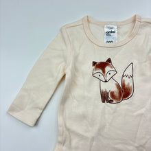Load image into Gallery viewer, Unisex Anko, soft cotton bodysuit / romper, fox, EUC, size 000,  