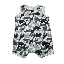 Load image into Gallery viewer, Boys Dymples, soft feel romper, jungle animals, EUC, size 000,  