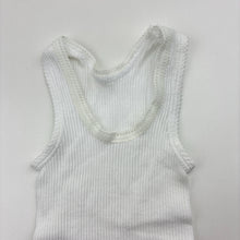 Load image into Gallery viewer, Unisex Bonds, white ribbed cotton singlet top, EUC, size 0000,  