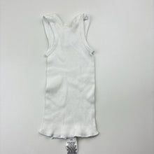 Load image into Gallery viewer, Unisex Bonds, white ribbed cotton singlet top, EUC, size 0000,  