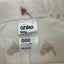 Load image into Gallery viewer, Girls Anko, stretchy leggings / bottoms, birds, EUC, size 000,  