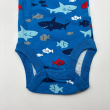 Load image into Gallery viewer, Boys Babies R Us, cotton singletsuit / romper, sharks, EUC, size 0000,  