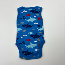 Load image into Gallery viewer, Boys Babies R Us, cotton singletsuit / romper, sharks, EUC, size 0000,  