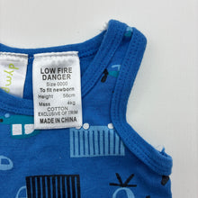 Load image into Gallery viewer, Boys Dymples, cotton singletsuit / romper, GUC, size 0000,  