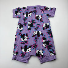 Load image into Gallery viewer, Unisex Bonds, zip wondersuit / zippy / romper, pandas, EUC, size 0,  