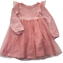 Load image into Gallery viewer, Girls H&amp;M, long sleeve party dress, marks right cuff, FUC, size 7-8, L: 61cm