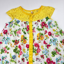 Load image into Gallery viewer, Girls Chalk, lightweight colourful floral dress, EUC, size 3-4, L: 53cm