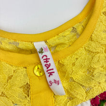 Load image into Gallery viewer, Girls Chalk, lightweight colourful floral dress, EUC, size 3-4, L: 53cm