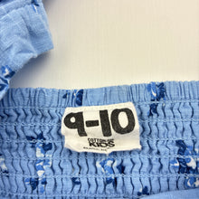 Load image into Gallery viewer, Girls Cotton On, blue floral cotton dress, GUC, size 9-10, L: 63cm