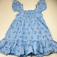 Load image into Gallery viewer, Girls Cotton On, blue floral cotton dress, GUC, size 9-10, L: 63cm