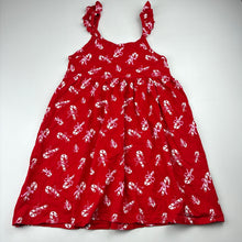 Load image into Gallery viewer, Girls Mango, cotton Christmas dress, EUC, size 7, L: 61cm