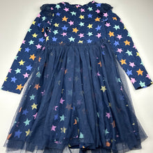 Load image into Gallery viewer, Girls Milkshake, navy long sleeve dress, EUC, size 8, L: 68cm