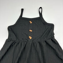 Load image into Gallery viewer, Girls black, lightweight dress, EUC, size 2-3, L: 53cm