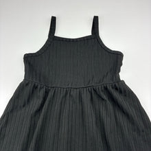 Load image into Gallery viewer, Girls black, lightweight dress, EUC, size 2-3, L: 53cm