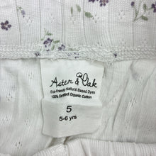 Load image into Gallery viewer, Girls Aster &amp; Oak, pointelle organic cotton pyjama pants / bottoms, GUC, size 5,  