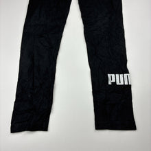 Load image into Gallery viewer, Girls Puma, cotton blend stretchy leggings, Inside leg: 61cm, EUC, size 11-12,  