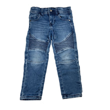 Load image into Gallery viewer, Boys Target, stretch knit denim biker jeans, adjustable, GUC, size 2,  