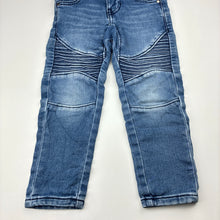 Load image into Gallery viewer, Boys Target, stretch knit denim biker jeans, adjustable, GUC, size 2,  