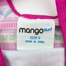 Load image into Gallery viewer, Girls Mango, colourful swim top, EUC, size 5,  