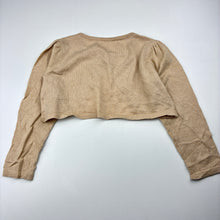 Load image into Gallery viewer, Girls metallic, gold lightweight knit bolero cardigan, GUC, size 3,  