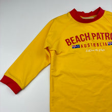 Load image into Gallery viewer, Unisex BETWEEN THE FLAGS, long sleeve rashie / swim top, EUC, size 4,  