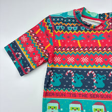 Load image into Gallery viewer, Unisex Anko, Christmas short sleeve rashie / swim top, GUC, size 9,  