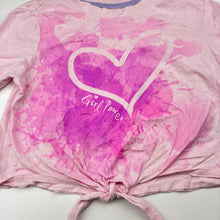 Load image into Gallery viewer, Girls Tilii, cropped tie front cotton tee / top, EUC, size 8,  