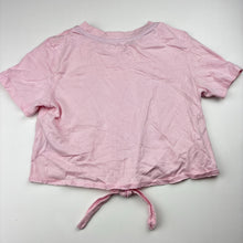 Load image into Gallery viewer, Girls Tilii, cropped tie front cotton tee / top, EUC, size 8,  