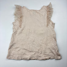 Load image into Gallery viewer, Girls Brilliant Basics, cotton tee / top, tulle &amp; sequins, GUC, size 6,  