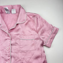 Load image into Gallery viewer, Girls Anko, pink satin pyjama shirt / top, EUC, size 7,  