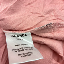 Load image into Gallery viewer, Girls GHANDA, pink cotton tee / top, flowers, EUC, size 7-8,  