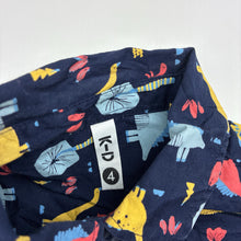 Load image into Gallery viewer, Boys KID, organic cotton short sleeve shirt, dinosaurs, EUC, size 4,  