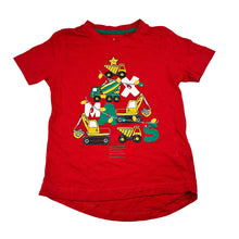 Load image into Gallery viewer, Boys Tilt, cotton Christmas tee / top, diggers, EUC, size 4,  