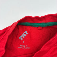 Load image into Gallery viewer, Boys Tilt, cotton Christmas tee / top, diggers, EUC, size 4,  