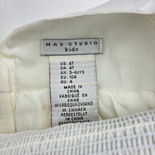 Load image into Gallery viewer, Girls MAX STUDIO, lined broderie trim cotton top, EUC, size 4,  